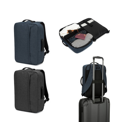 NIAMEY. Mochila para computador portátil em poliéster reciclado 300D de alta densidade 15'6